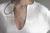 OLIO E ACETO Pure silver white pine dual -layer necklace OA06N17
